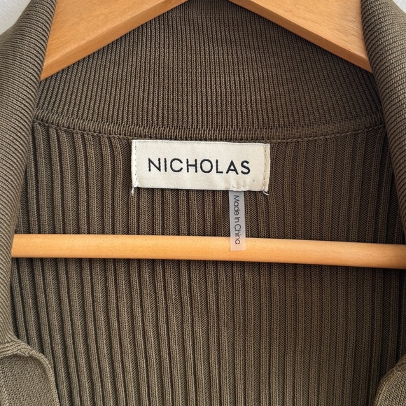 NICHOLAS • Jasmin Knit Tunic Dress in Khaki - Picture 10 of 12